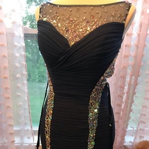 Jovani Navy Mini Dress